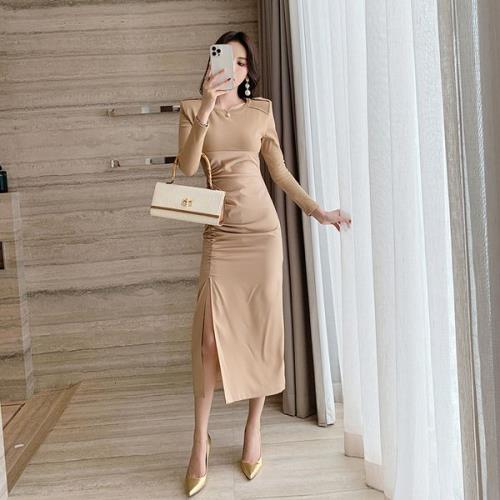 【急速出荷 2025年新作】ベージュ ワンピース きれいめ シンプル タイト 肌色 長袖 セクシー レディース ロング タイト 韓国 秋 冬 ミモレ丈 ロング丈 可愛い 切替ワンピース ギャザー スリ 【急速出荷 2025年新作】ベージュ ワンピース きれいめ シンプル タイト 肌色 長袖 セクシー レディース ロング タイト 韓国 秋 冬 ミモレ丈 ロング丈 可愛い 切替ワンピース ギャザー スリ