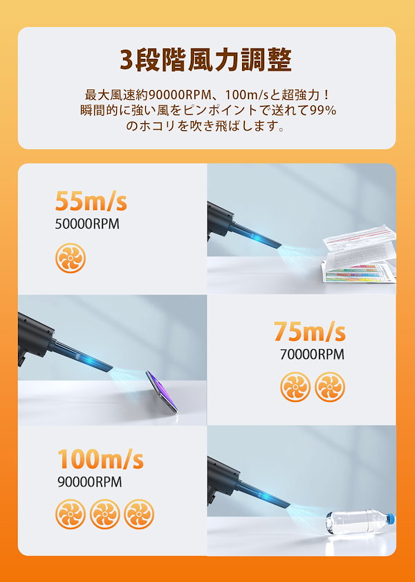 Qoo10] 電動エアダスター 超強力 ミニ掃除機 1