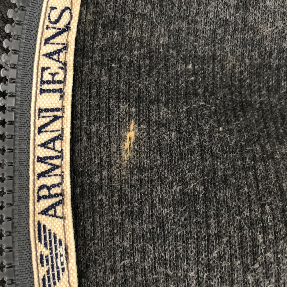 アルマーニジーンズ イタリア製 ジップ ベスト 6 グレー ARMANI