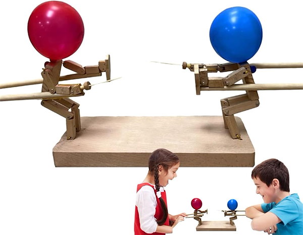 Qoo10] 風船竹男バトル 木製フェンシング人形ボー