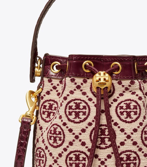 88780 T Monogram Mini Chenille Bucket Bag