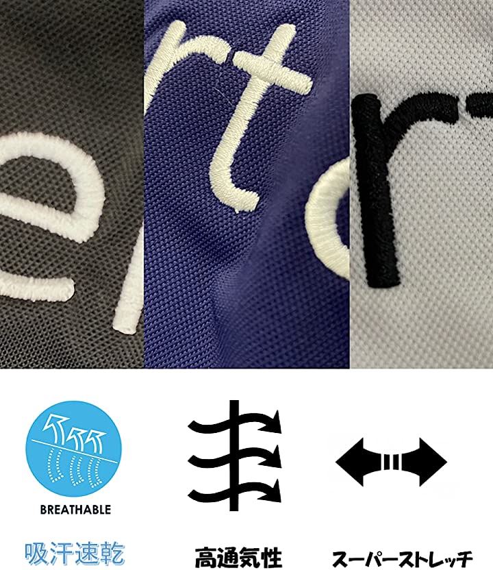 ロバートアンドスミス ポロシャツ 機能素材 ゴルフ ウエア 半袖メンズ 黒( ブラック, L)