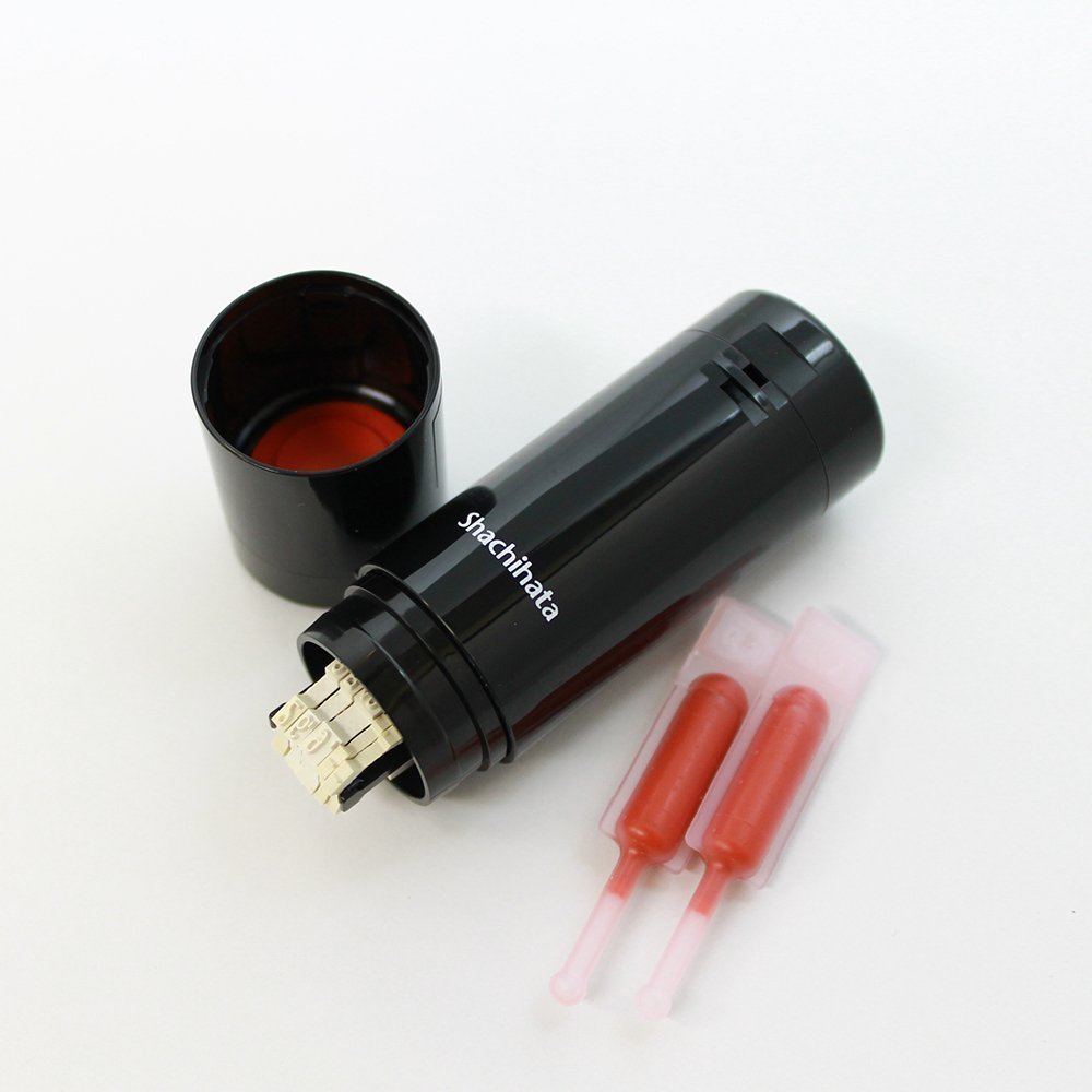 （まとめ買い）データーネームEX12号本体ブラック 朱 XGL-12H-OR [x3]