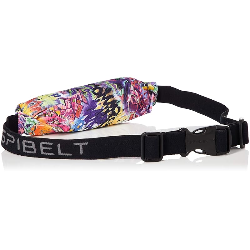 即納：[スパイベルト] SPIBELT 伸びるウエストポーチ ウエストバッグ ランニング トラベル アウトドア セキュリティ ウエストポーチ グラフィティ/ブラック