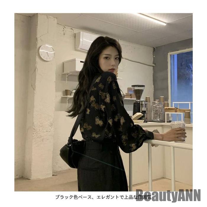 新生活 長袖ブラウス シャツ レディース トップス 秋 新作 高級感 折り衿 衿付き ポロネック 透けにくい 蝶柄 ドロップショルダー レディース トップス 秋 春 冬 秋ファッション 冬物 春物 秋 新生活 長袖ブラウス シャツ レディース トップス 秋 新作 高級感 折り衿 衿付き ポロネック 透けにくい 蝶柄 ドロップショルダー レディース トップス 秋 春 冬 秋ファッション 冬物 春物 秋