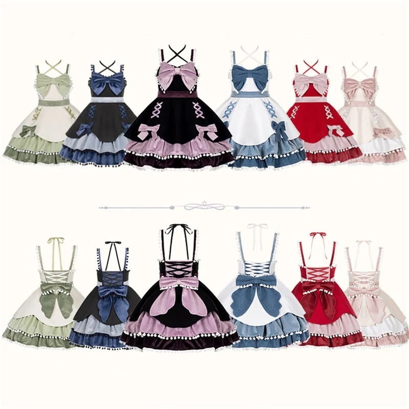 ゴスロリ キャミソールワンピース 厚手 ドレス コスプレ キャミワンピ ロリータワンピース コスチューム jsk 文化祭 ボウタイ ゴスロリ 5色 ゴスロリ キャミソールワンピース 厚手 ドレス コスプレ キャミワンピ ロリータワンピース コスチューム jsk 文化祭 ボウタイ ゴスロリ 5色