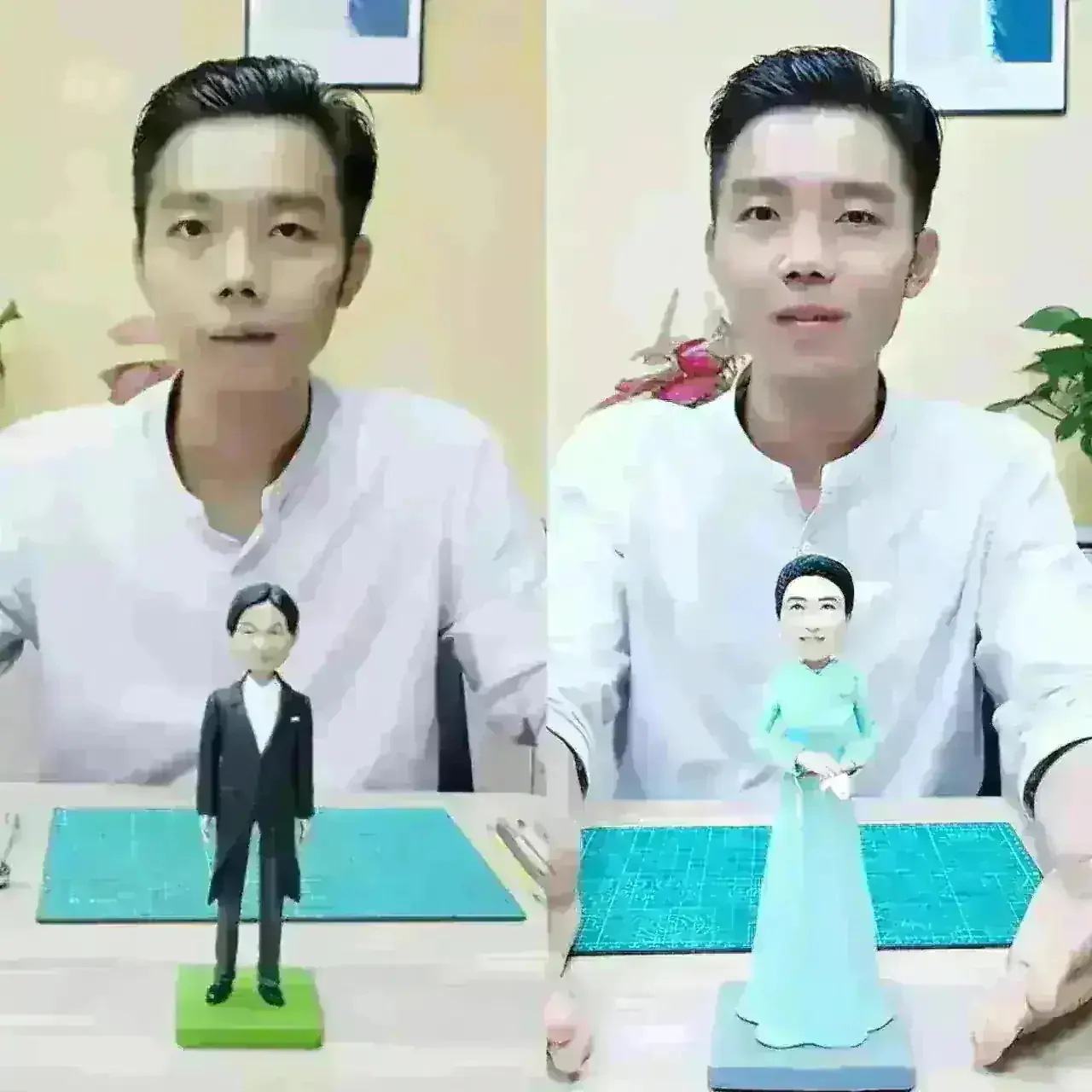 【オーダーメイド】3D肖像画 似顔絵 人形 フィギュア 結婚祝い 周年記念日 カップル 彼氏 彼女 夫婦 両親 贈呈品 記念品