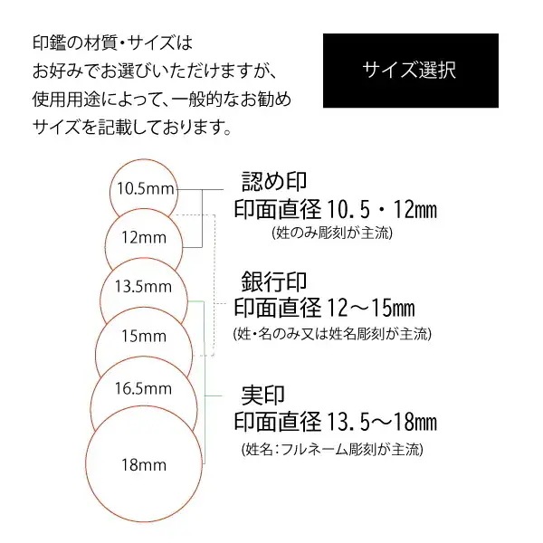彩樺印鑑(印面直径約10.5ミリ×長さ約60ミリ) 　はんこ 印鑑 個人印鑑 認印 銀行印