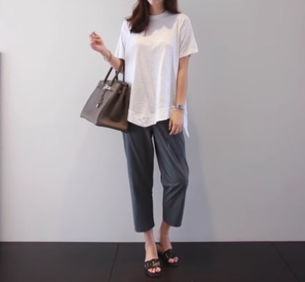 レディース トップス Tシャツ カットソー ラウンドネック ミディ ミディアム 半袖 大人可愛い シンプル カジュアル おしゃれ ラフ 存在感 無地 春 夏 ママ マタニティ 10代 20代 30代