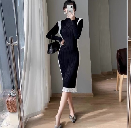 ワンピース モテアイテム エレガント セクシー ミモレ 長袖 ハイネック スリム タイト 細身 マーメイド リブ ニット ベルト ウエストマーク ハイウエスト 伸縮性 バイカラー きれいめ シンプル ワンピース モテアイテム エレガント セクシー ミモレ 長袖 ハイネック スリム タイト 細身 マーメイド リブ ニット ベルト ウエストマーク ハイウエスト 伸縮性 バイカラー きれいめ シンプル