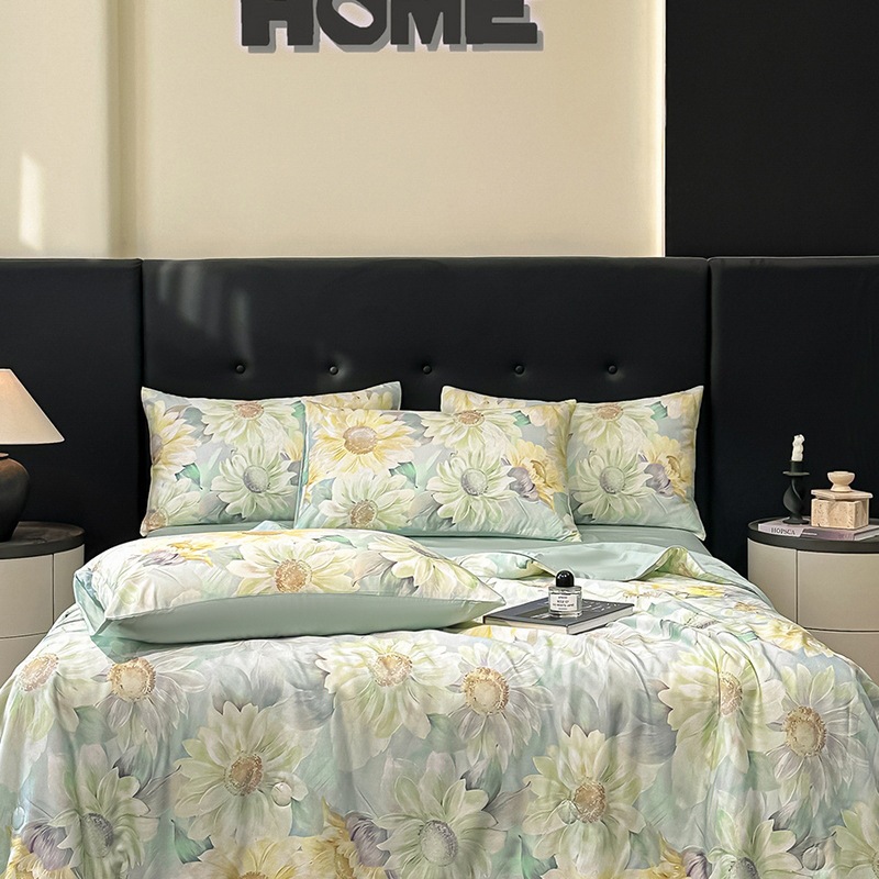 リーゼルテニスサマーキルト4ピースセットシンプルベッドシートスタイル夏の夏クールキルトエアコンキルト リーゼルテニスサマーキルト4ピースセットシンプルベッドシートスタイル夏の夏クールキルトエアコンキルト