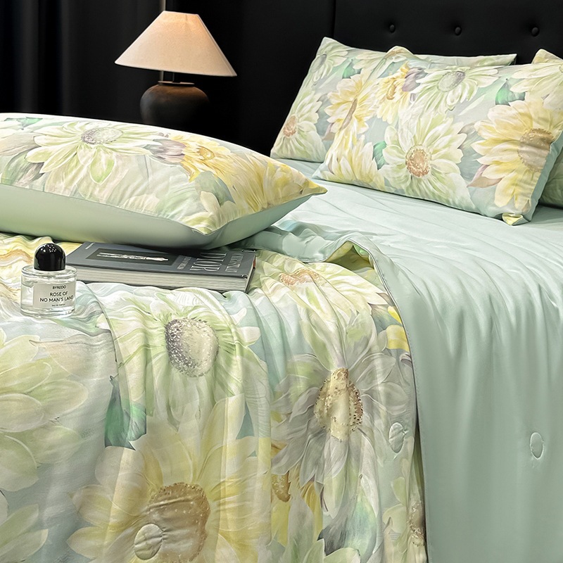 リーゼルテニスサマーキルト4ピースセットシンプルベッドシートスタイル夏の夏クールキルトエアコンキルト リーゼルテニスサマーキルト4ピースセットシンプルベッドシートスタイル夏の夏クールキルトエアコンキルト