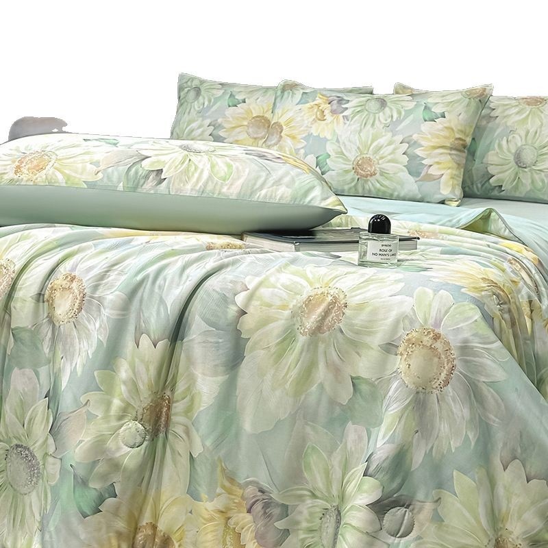 リーゼルテニスサマーキルト4ピースセットシンプルベッドシートスタイル夏の夏クールキルトエアコンキルト リーゼルテニスサマーキルト4ピースセットシンプルベッドシートスタイル夏の夏クールキルトエアコンキルト