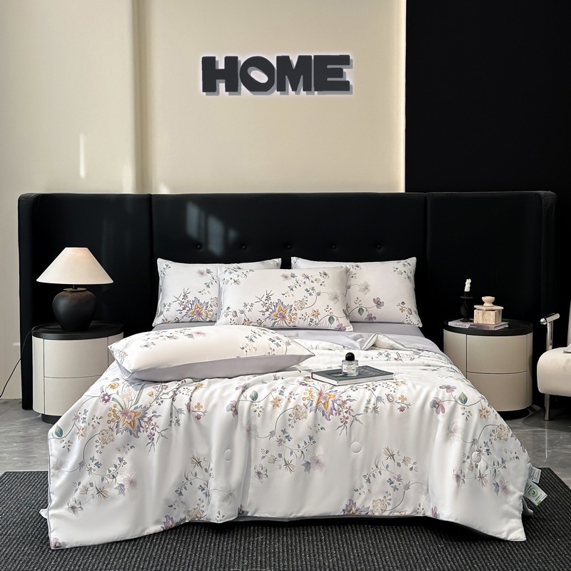 リーゼルテニスサマーキルト4ピースセットシンプルベッドシートスタイル夏の夏クールキルトエアコンキルト リーゼルテニスサマーキルト4ピースセットシンプルベッドシートスタイル夏の夏クールキルトエアコンキルト