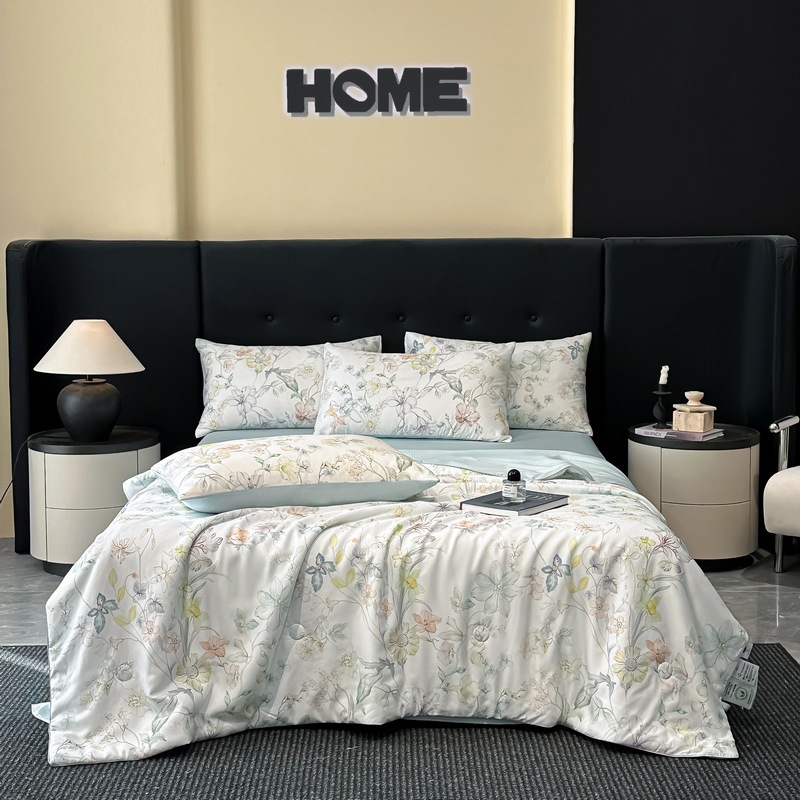 リーゼルテニスサマーキルト4ピースセットシンプルベッドシートスタイル夏の夏クールキルトエアコンキルト リーゼルテニスサマーキルト4ピースセットシンプルベッドシートスタイル夏の夏クールキルトエアコンキルト