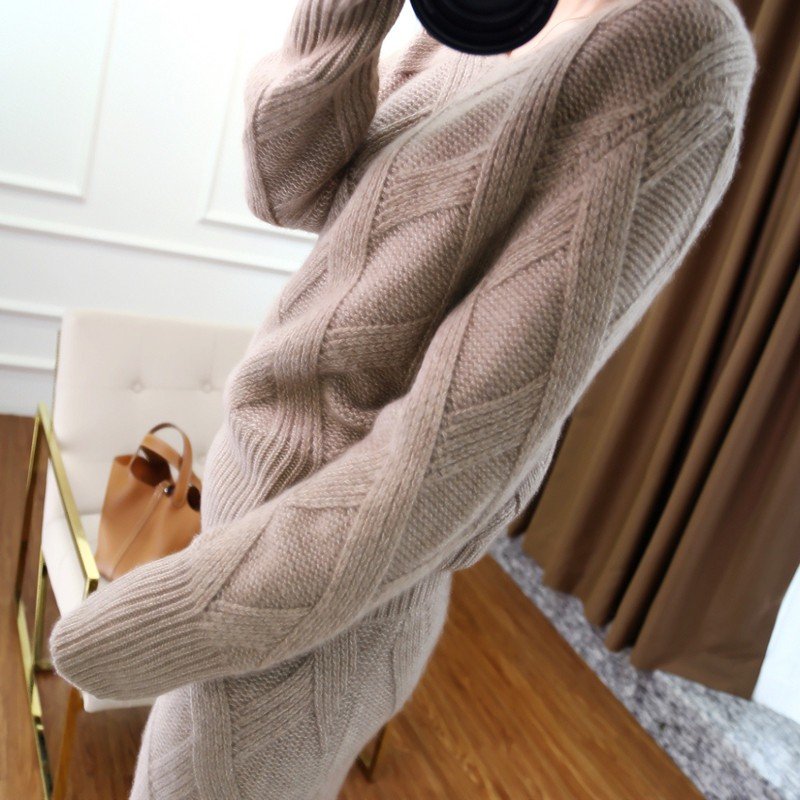 セットアップ ニット セーター トップス スカート レディース ブラウス 無地 秋 2点セット 上下