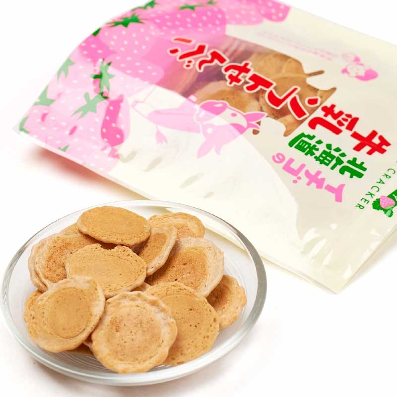 タケダ イチゴの北海道牛乳ソフトせんべい 55g 16袋セット 北海道産 原材料 おかき いちご お土産 ギフト プレゼント お取り寄せ お中元 御中元