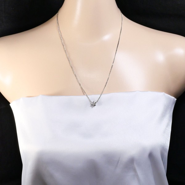 PT900 プラチナ PT850 ネックレス ダイヤ 0.46 鑑定書 ジュエリー 中古 PT900 プラチナ PT850 ネックレス ダイヤ 0.46 鑑定書 ジュエリー 中古