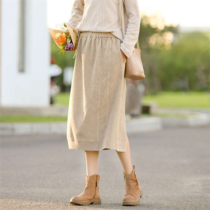 コーデュロイスカート ロング Aラインスカート ナチュラル 秋冬スカート 無地 コットンスカート 森ガール系 シンプル 厚手 ゆったり ボトムス ウエストゴム 体型カバー 大きいサイズ スリット カジ コーデュロイスカート ロング Aラインスカート ナチュラル 秋冬スカート 無地 コットンスカート 森ガール系 シンプル 厚手 ゆったり ボトムス ウエストゴム 体型カバー 大きいサイズ スリット カジ