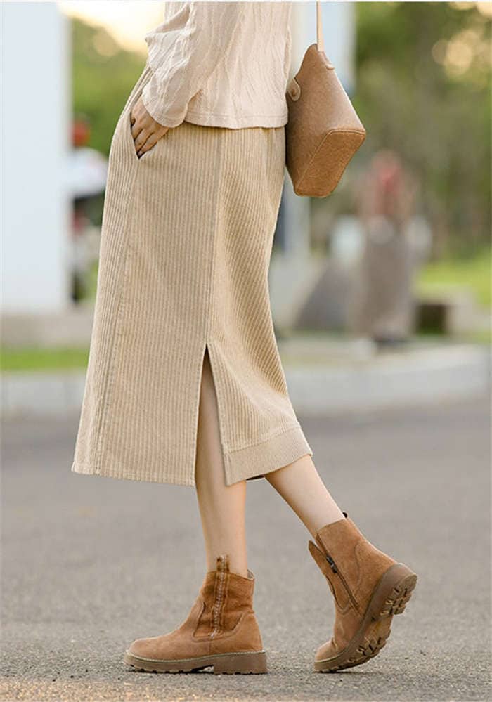 コーデュロイスカート ロング Aラインスカート ナチュラル 秋冬スカート 無地 コットンスカート 森ガール系 シンプル 厚手 ゆったり ボトムス ウエストゴム 体型カバー 大きいサイズ スリット カジ コーデュロイスカート ロング Aラインスカート ナチュラル 秋冬スカート 無地 コットンスカート 森ガール系 シンプル 厚手 ゆったり ボトムス ウエストゴム 体型カバー 大きいサイズ スリット カジ