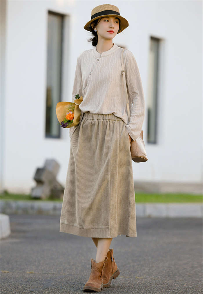 コーデュロイスカート ロング Aラインスカート ナチュラル 秋冬スカート 無地 コットンスカート 森ガール系 シンプル 厚手 ゆったり ボトムス ウエストゴム 体型カバー 大きいサイズ スリット カジ コーデュロイスカート ロング Aラインスカート ナチュラル 秋冬スカート 無地 コットンスカート 森ガール系 シンプル 厚手 ゆったり ボトムス ウエストゴム 体型カバー 大きいサイズ スリット カジ