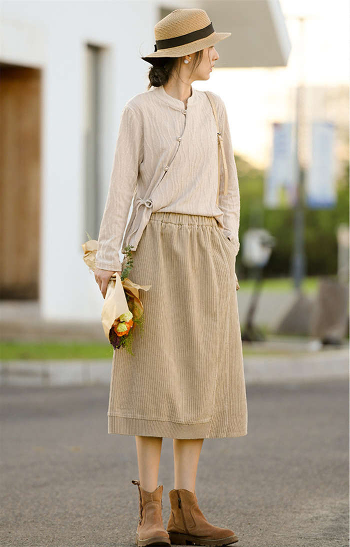 コーデュロイスカート ロング Aラインスカート ナチュラル 秋冬スカート 無地 コットンスカート 森ガール系 シンプル 厚手 ゆったり ボトムス ウエストゴム 体型カバー 大きいサイズ スリット カジ コーデュロイスカート ロング Aラインスカート ナチュラル 秋冬スカート 無地 コットンスカート 森ガール系 シンプル 厚手 ゆったり ボトムス ウエストゴム 体型カバー 大きいサイズ スリット カジ