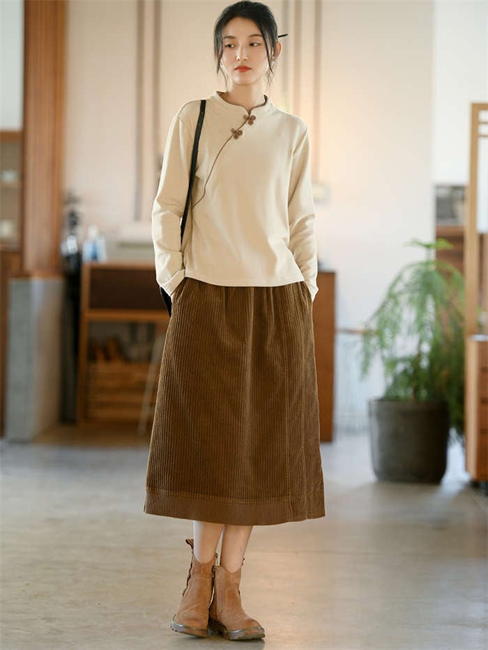 コーデュロイスカート ロング Aラインスカート ナチュラル 秋冬スカート 無地 コットンスカート 森ガール系 シンプル 厚手 ゆったり ボトムス ウエストゴム 体型カバー 大きいサイズ スリット カジ コーデュロイスカート ロング Aラインスカート ナチュラル 秋冬スカート 無地 コットンスカート 森ガール系 シンプル 厚手 ゆったり ボトムス ウエストゴム 体型カバー 大きいサイズ スリット カジ