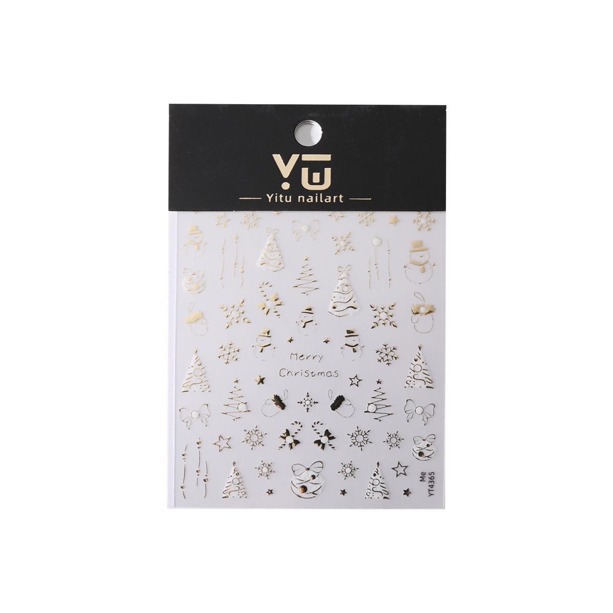 【1点ご購入 で10点プレゼントいたします】金銀のクリスマスネイルシールリボン雪だるまの素敵なバックジェルネイルアートシール