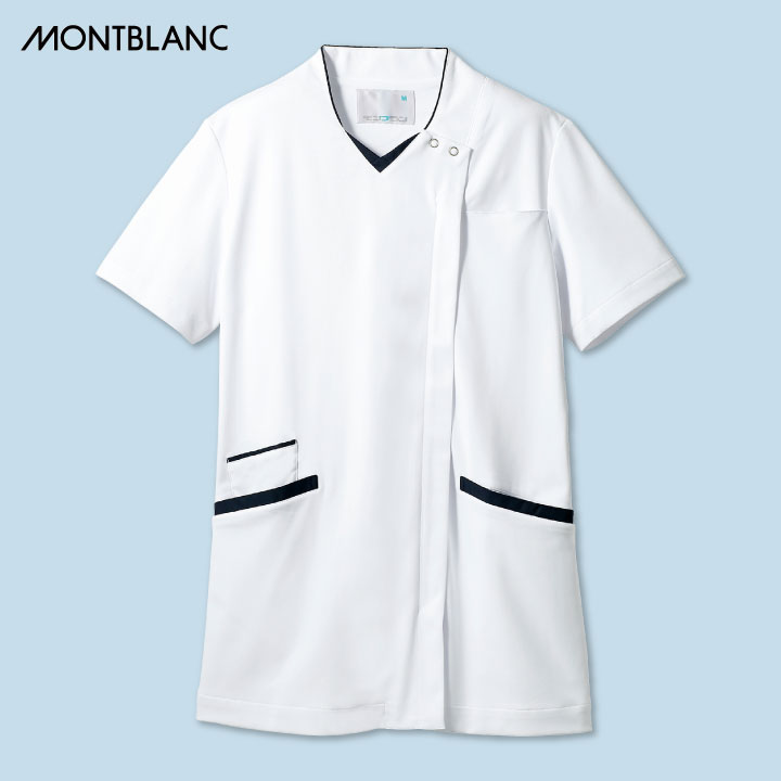 [住商モンブラン] レディーススクラブ 女性 前開きファスナー仕様 医療用 白衣 看護師 ナース 介護士 理学療法士 リハビリ 整骨院 整体師 病院 /sm-73-2244