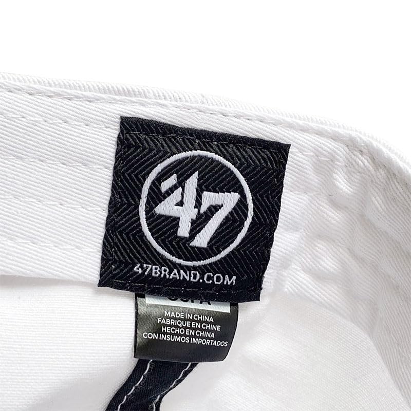 [フォーティセブン] ヤンキース キャップ クリーンナップ ベースボールキャップ メンズ レディース ブランド (ホワイト×ホワイトロゴ)