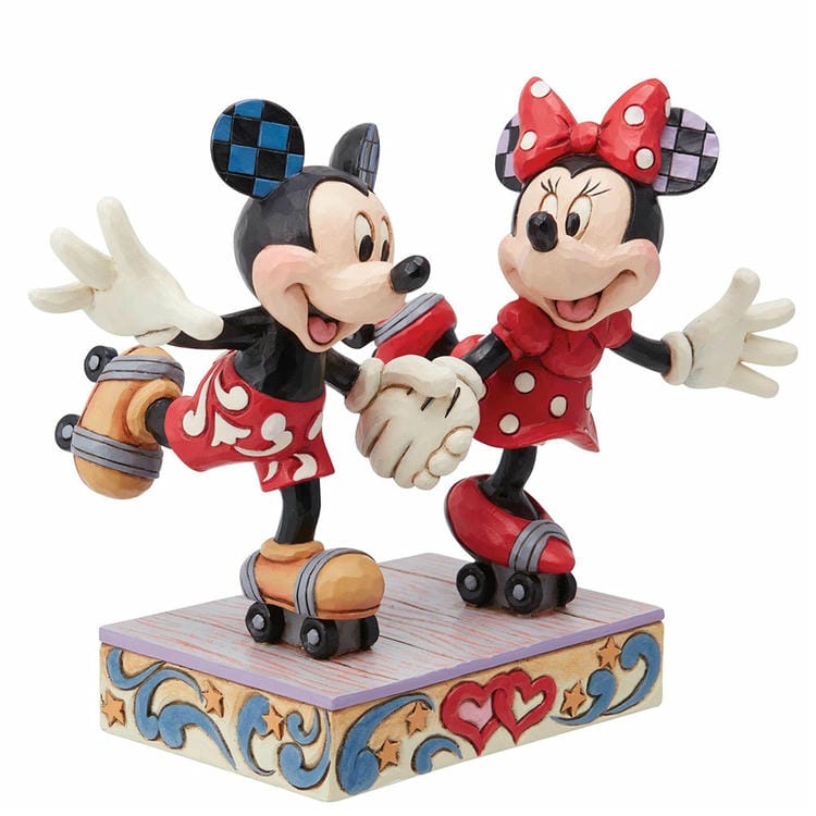 enesco エネスコ Disney Traditions ミッキー＆ミニー ローラースケート フィギュア ディズニー ミッキーマウス ミニーマウス 人気 キャラクター グッズ 大人向け 置物 インテ