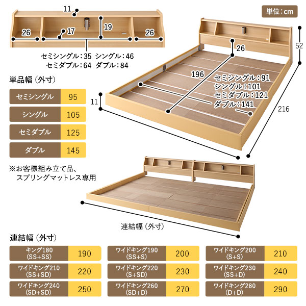 ベッド ロータイプ ... : 寝具・ベッド・マットレス 日本製 低床 連結 最安値好評