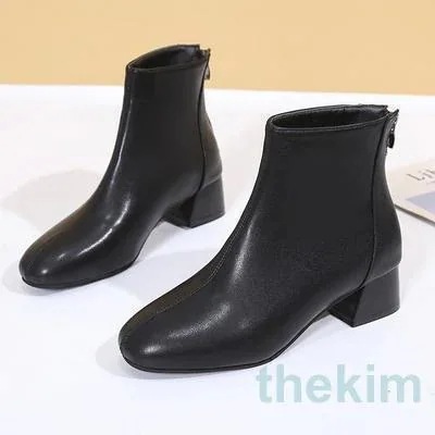 【急速出荷!】ブーツ レディース ショートブーツ ブーティ 太ヒール ローヒール ぺたんこ フラット 通勤 美脚 痛くない 靴 ファスナー PU 【急速出荷!】ブーツ レディース ショートブーツ ブーティ 太ヒール ローヒール ぺたんこ フラット 通勤 美脚 痛くない 靴 ファスナー PU