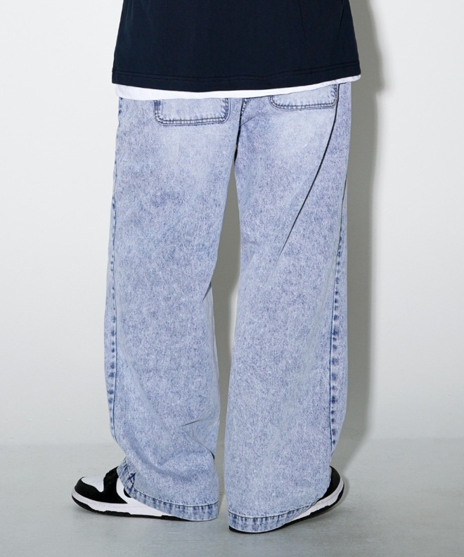 【PUNCHLINE】送料・関税込★bulky wide denim pants★EYLP6221 PUNCHLINE]☆BULKY WIDE DENIM PANTS (PUNCHLINE/デニム