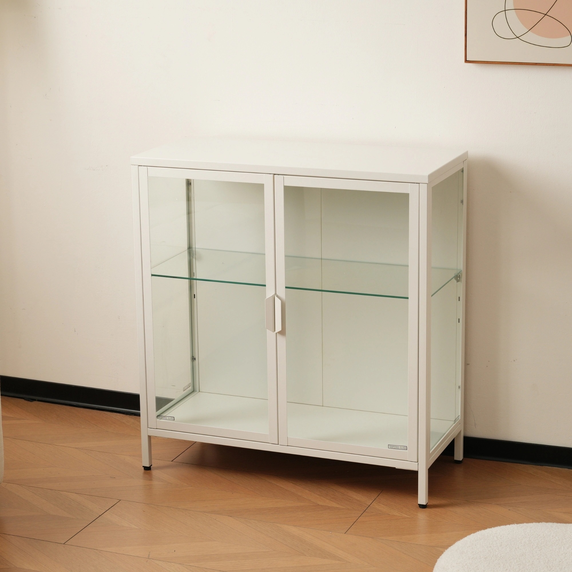 F79コレクションケース コレクションシェルフ ガラスディスプレイキャビネット おしゃれ 棚高さ調節可能 強化ガラス サイズ:幅80*奥行35*高さ86CM ホワイト F79コレクションケース コレクションシェルフ ガラスディスプレイキャビネット おしゃれ 棚高さ調節可能 強化ガラス サイズ:幅80*奥行35*高さ86CM ホワイト