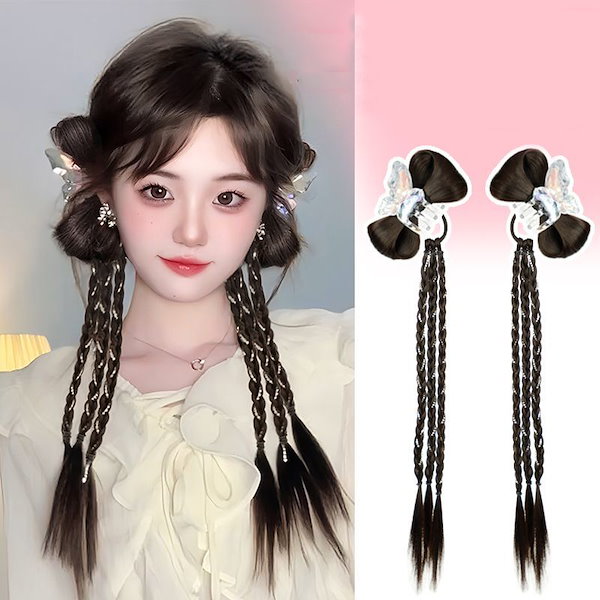 Qoo10] 蝶結び ウィッグ ヘアクリップ レディー