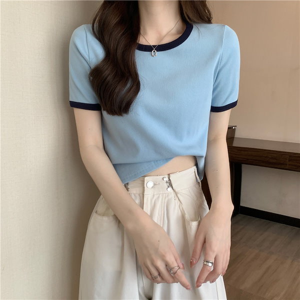 Qoo10] 韓国 tシャツレディース夏半袖トップスコ