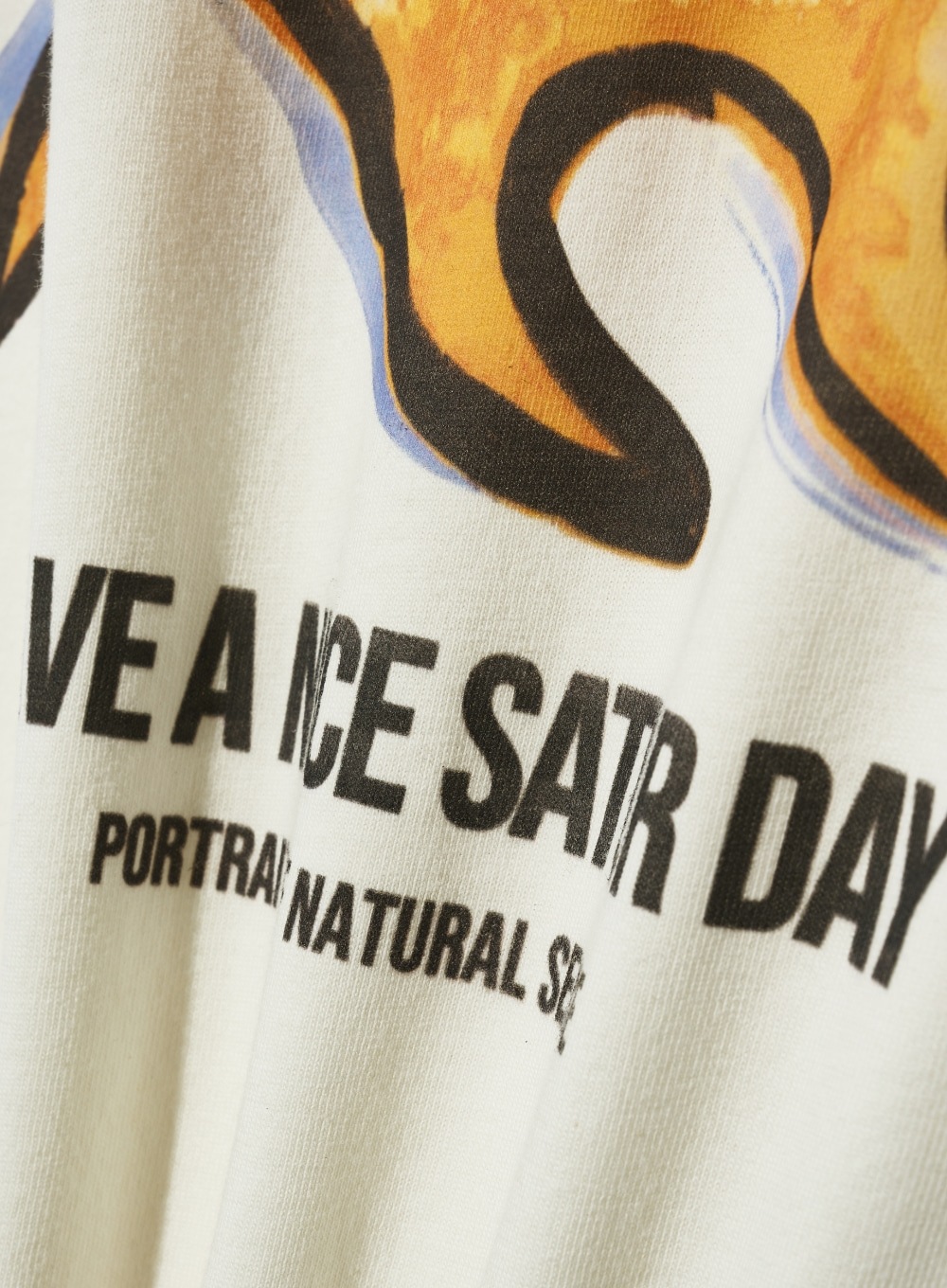 SATUR】 (W) SUN RETRO GRAPHIC T-SHIRTS : RETRO IVORY Tシャツ