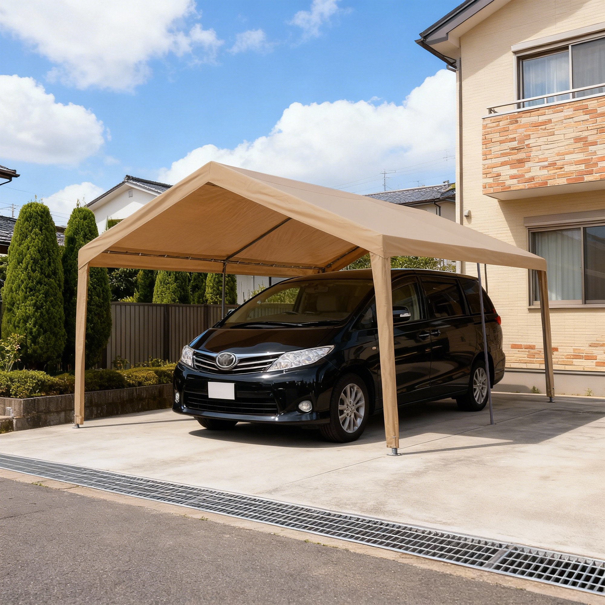 【国内発送】144【UPF50+UVカット&防雨】テント 車庫テント ガレージテント 車庫 お祭り 倉庫 奥3.6m×幅6m×高さ2.9m ガレージテント カーポート 軽自動車用 大型 車 駐車 スチ 【国内発送】144【UPF50+UVカット&防雨】テント 車庫テント ガレージテント 車庫 お祭り 倉庫 奥3.6m×幅6m×高さ2.9m ガレージテント カーポート 軽自動車用 大型 車 駐車 スチ