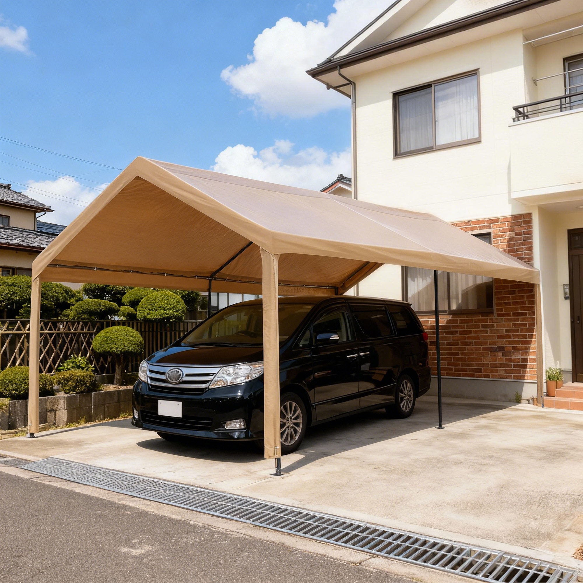 【国内発送】144【UPF50+UVカット&防雨】テント 車庫テント ガレージテント 車庫 お祭り 倉庫 奥3.6m×幅6m×高さ2.9m ガレージテント カーポート 軽自動車用 大型 車 駐車 スチ 【国内発送】144【UPF50+UVカット&防雨】テント 車庫テント ガレージテント 車庫 お祭り 倉庫 奥3.6m×幅6m×高さ2.9m ガレージテント カーポート 軽自動車用 大型 車 駐車 スチ