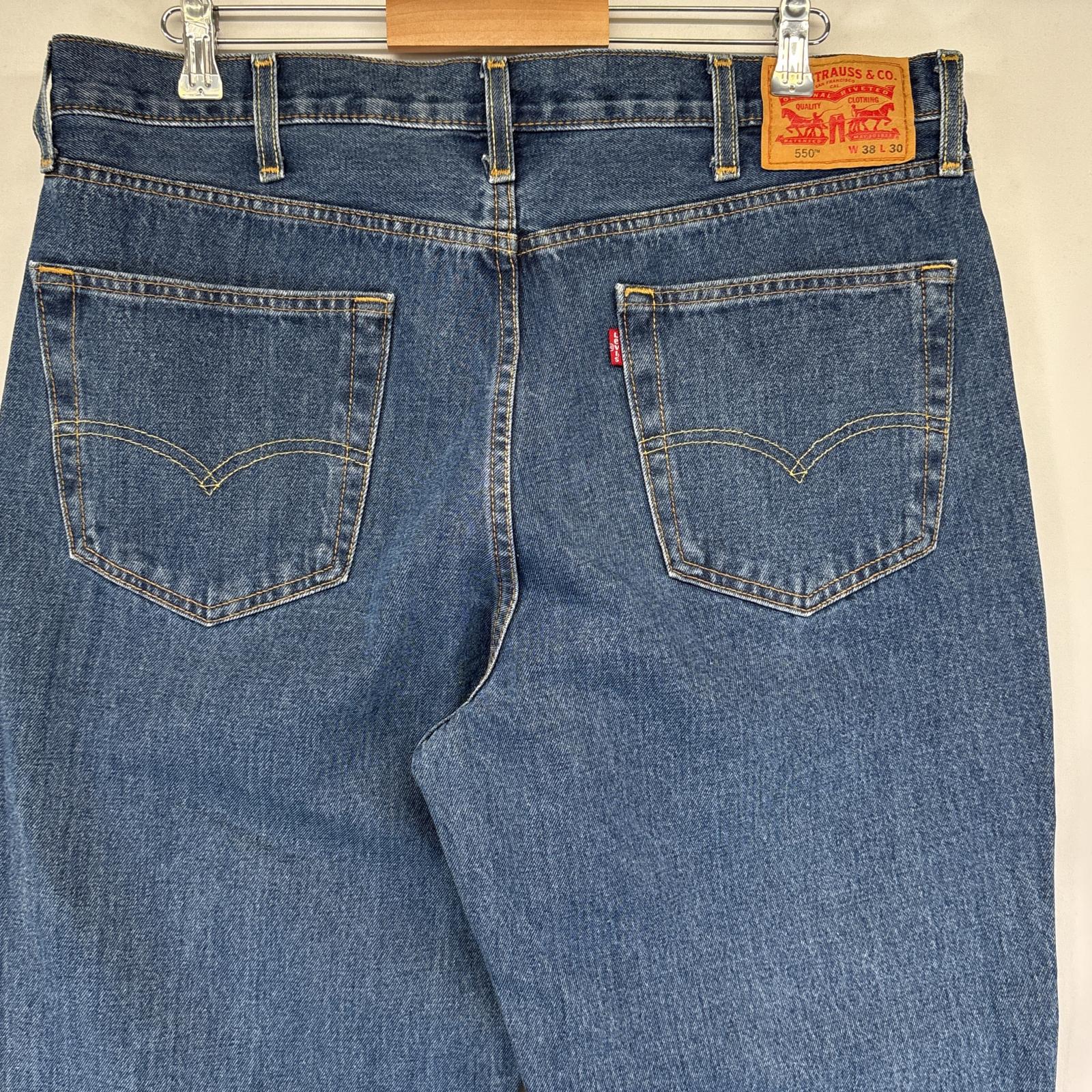 古着 デニムパンツ 550 テーパード ジーンズ ジーパン 5ポケット 長ズボン 大きいサイズ w38 L30 ブルー メンズ 古着 デニムパンツ 550 テーパード ジーンズ ジーパン 5ポケット 長ズボン 大きいサイズ w38 L30 ブルー メンズ