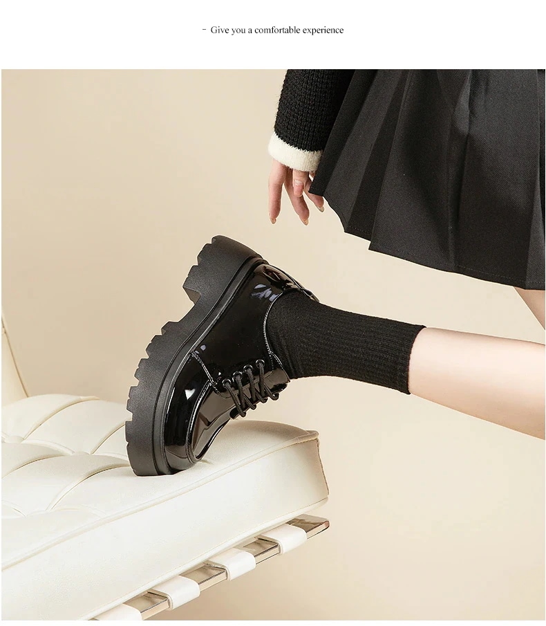 厚底靴 美脚 痛くない レースアップ 身長アップ ストラップ 5cm台 ローファー [2タイプ]