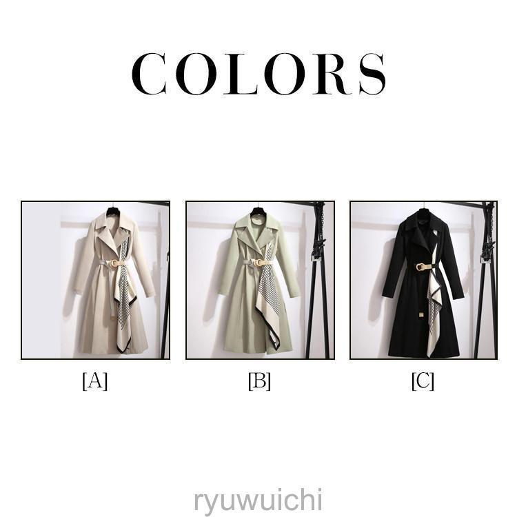 トレンチコート レディース スプリングコート ロング チュニック カジュアル 長袖 春秋 アウター ロングコート ゆったり オフィス きれいめ 上品