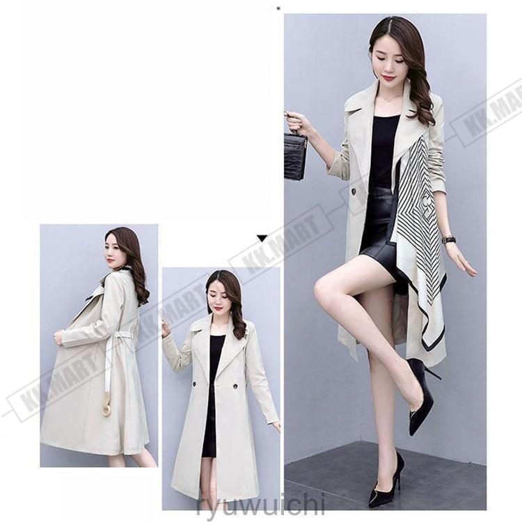 トレンチコート レディース スプリングコート ロング チュニック カジュアル 長袖 春秋 アウター ロングコート ゆったり オフィス きれいめ 上品