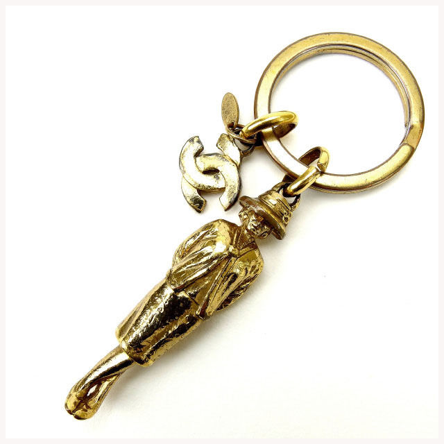 キーホルダー マドモアゼル ヴィンテージ ゴールド 中古 キーホルダー マドモアゼル ヴィンテージ ゴールド 中古