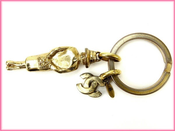 キーホルダー マドモアゼル ヴィンテージ ゴールド 中古 キーホルダー マドモアゼル ヴィンテージ ゴールド 中古