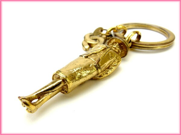 キーホルダー マドモアゼル ヴィンテージ ゴールド 中古 キーホルダー マドモアゼル ヴィンテージ ゴールド 中古