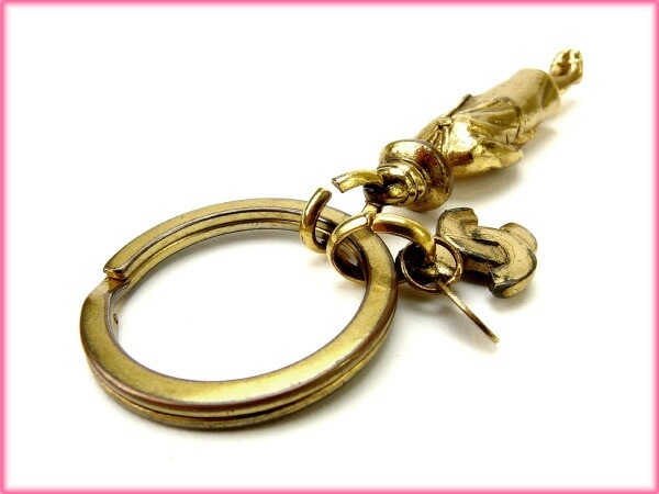 キーホルダー マドモアゼル ヴィンテージ ゴールド 中古 キーホルダー マドモアゼル ヴィンテージ ゴールド 中古