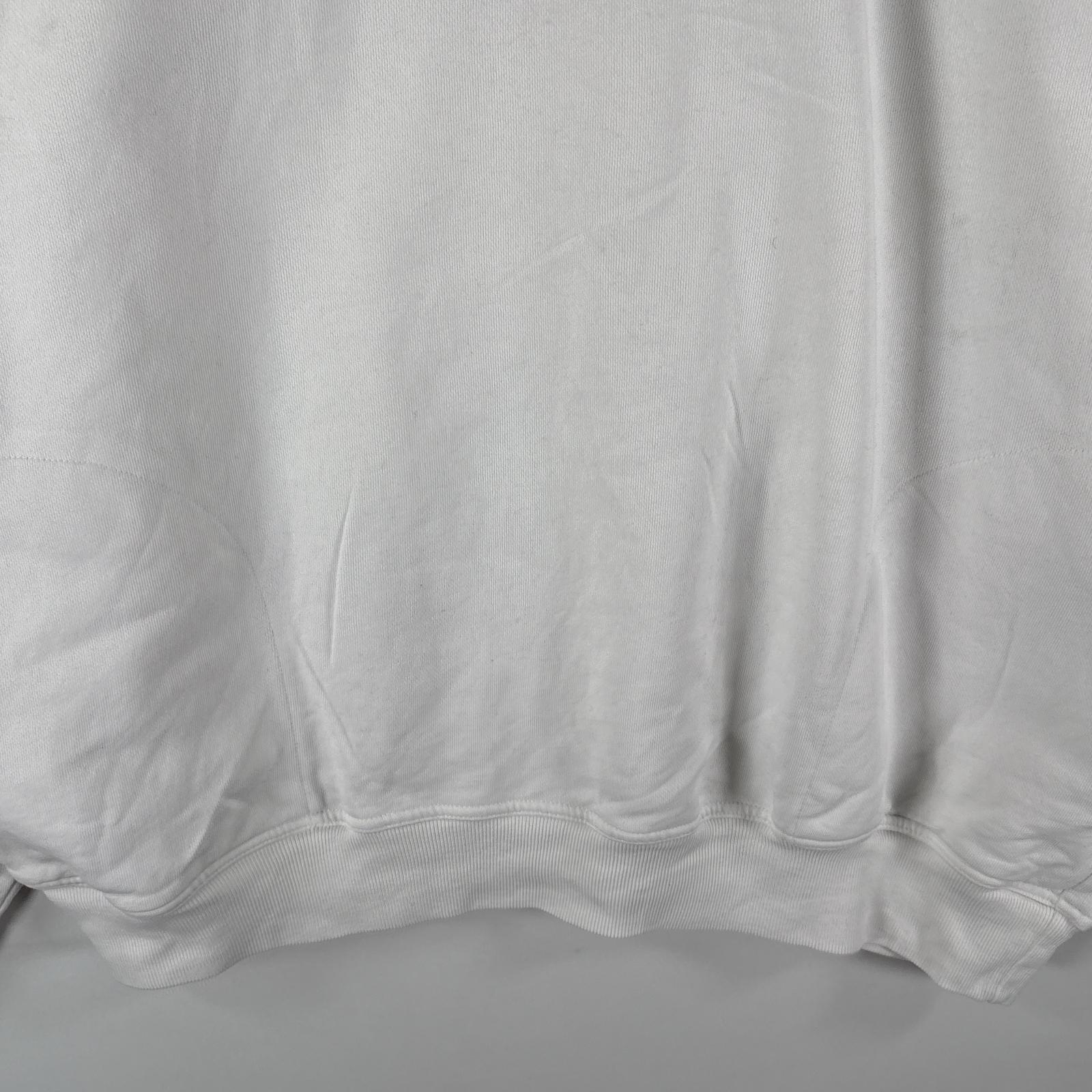 古着 90s/90年代 スウェット トレーナー ハーフジップ ワンポイントロゴ 大きいサイズ XL ホワイト メンズ 古着 90s/90年代 スウェット トレーナー ハーフジップ ワンポイントロゴ 大きいサイズ XL ホワイト メンズ