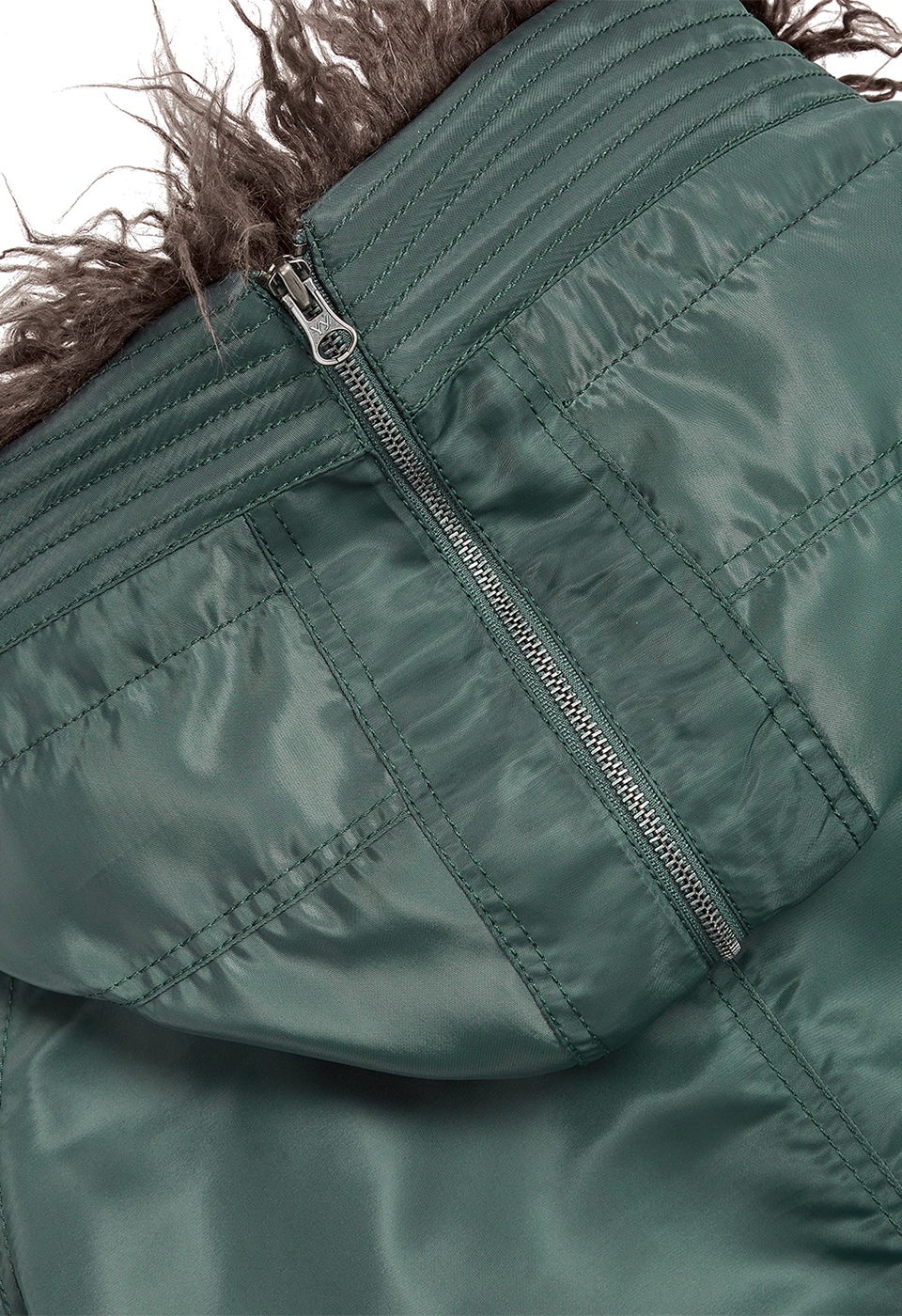 ジャケット [OPEN YY] OVERSIZED FAUX FUR HOOD PARKA : KHAKI OVERSIZED FAUX FUR HOOD PARKA, KHAKI